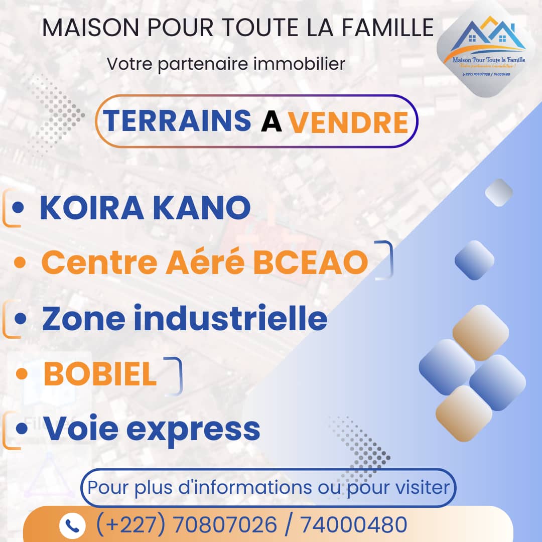 Des Terrains mise en vente à Niamey