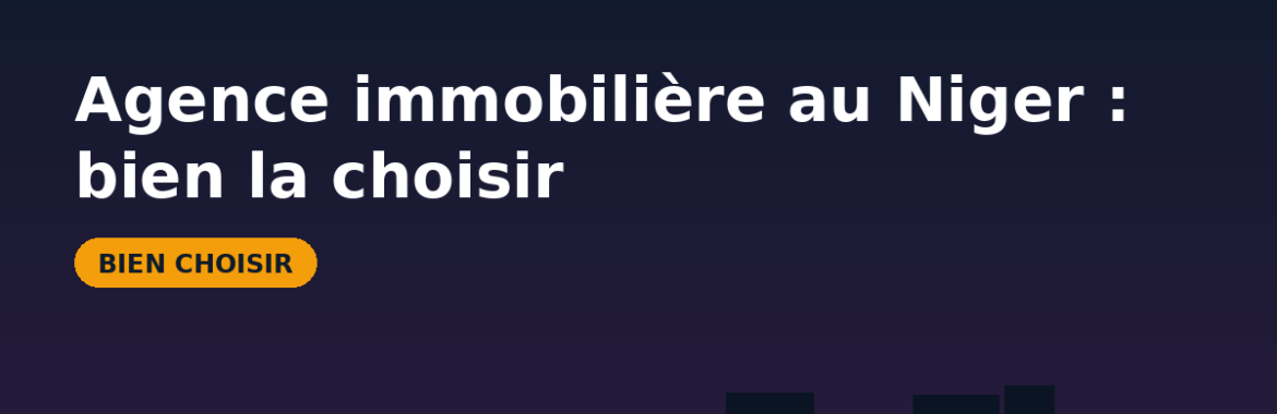 Agence immobilière au Niger : pourquoi y recourir et comment la choisir