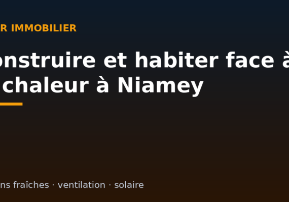 Construire et habiter face à la chaleur à Niamey : maisons fraîches, ventilation et solaire