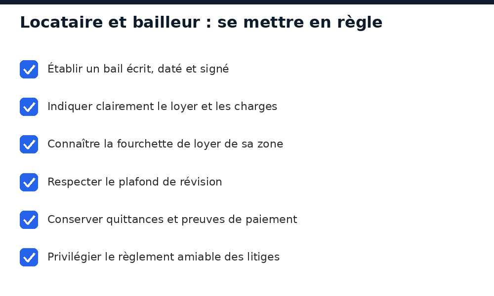 Conseils pour locataire et bailleur afin de se mettre en règle avec l'encadrement des loyers au Niger