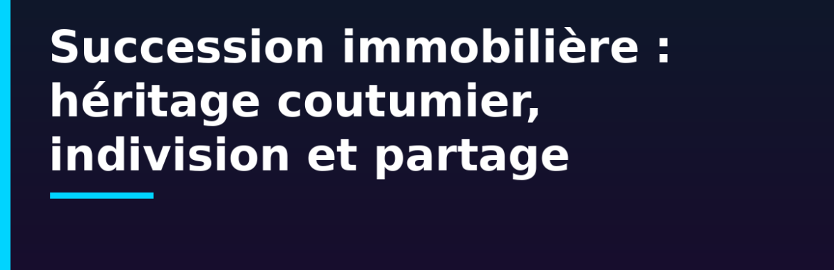 Succession immobilière au Niger : héritage coutumier, indivision et partage d&rsquo;un bien