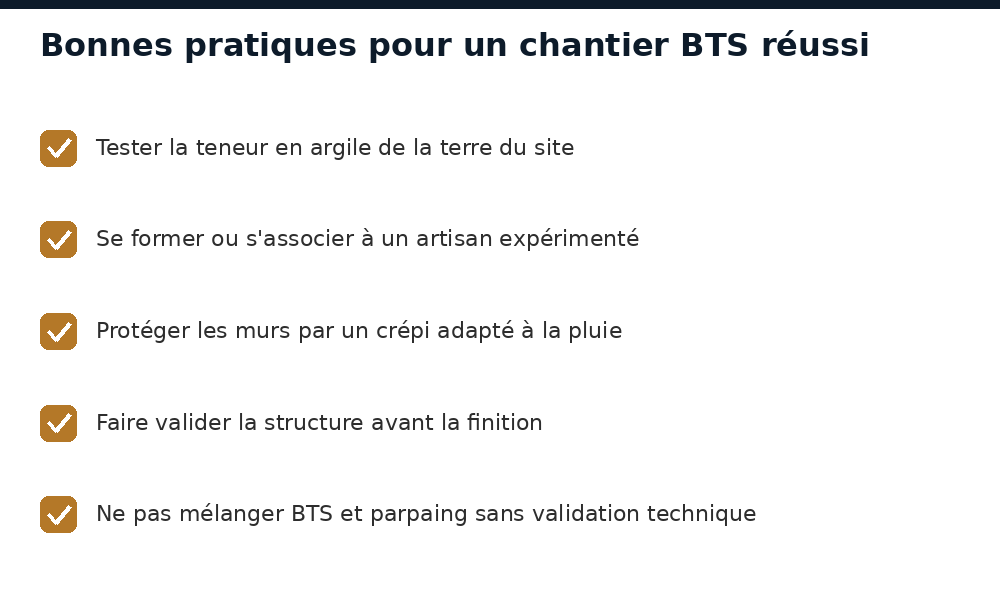 Checklist des bonnes pratiques pour un chantier BTS réussi au Niger