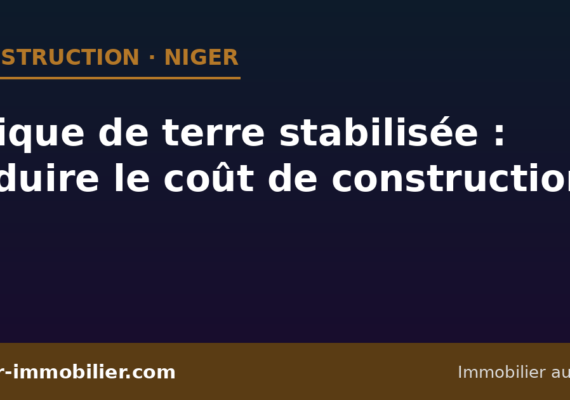 Brique de terre stabilisée au Niger : le matériau qui réduit vraiment le coût de construction