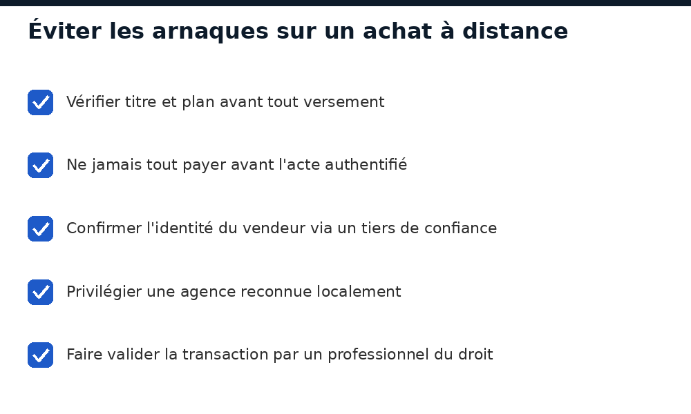 Checklist pour éviter les arnaques sur un achat immobilier à distance à Niamey