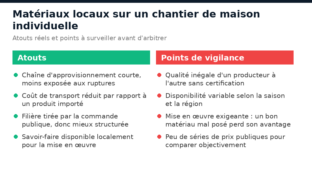 Atouts et points de vigilance des matériaux locaux sur un chantier de maison individuelle au Niger