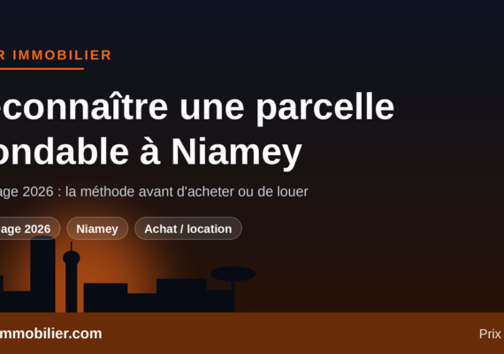 Hivernage 2026 à Niamey : comment reconnaître une parcelle inondable avant d&rsquo;acheter ?