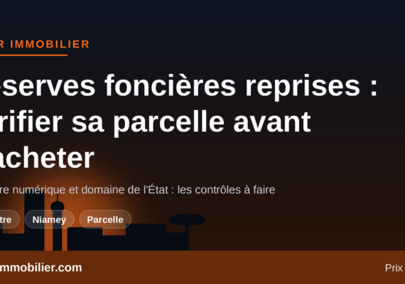 57 réserves foncières reprises à Niamey : comment vérifier qu&rsquo;une parcelle n&rsquo;appartient pas à l&rsquo;État