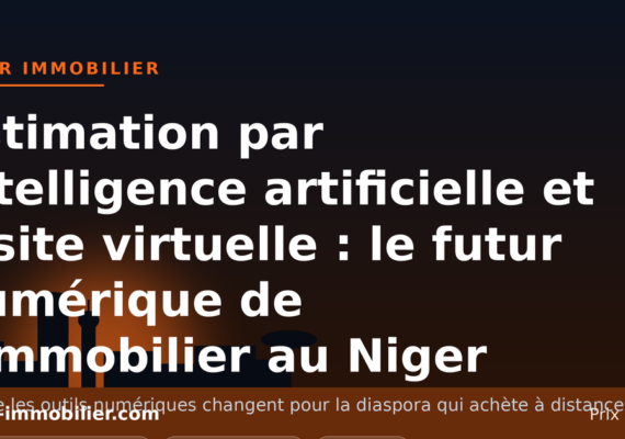 Estimation par intelligence artificielle et visite virtuelle : le futur numérique de l&rsquo;immobilier au Niger