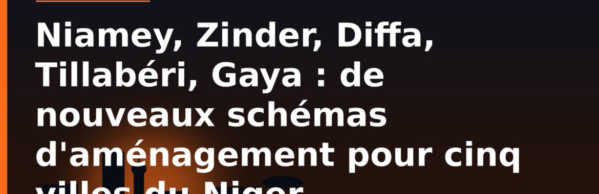 Niamey, Zinder, Diffa, Tillabéri, Gaya : de nouveaux schémas d&rsquo;aménagement pour cinq villes du Niger